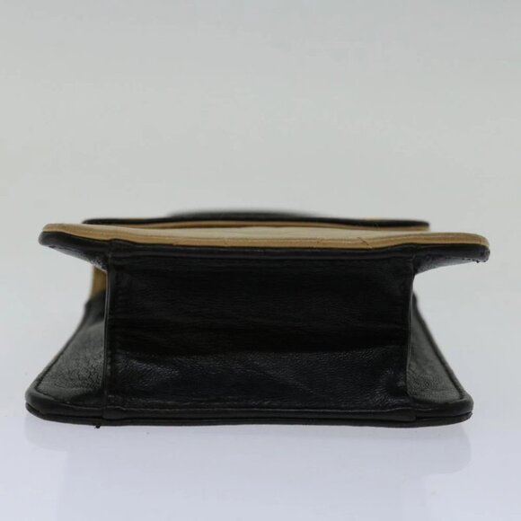 CHANEL Matelasse Hand Bag Leather Beige CC Auth 68905A - Picture 6 of 16